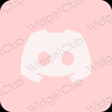 Estetyka różowy discord ikony aplikacji