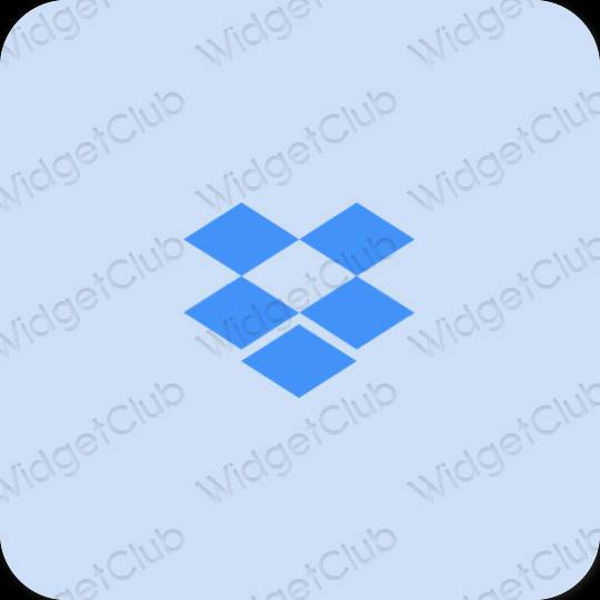Æstetisk lilla Dropbox app ikoner