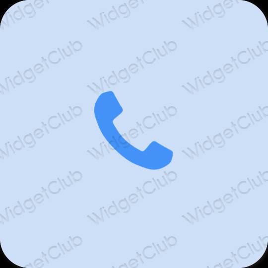 Æstetisk pastel blå Phone app ikoner