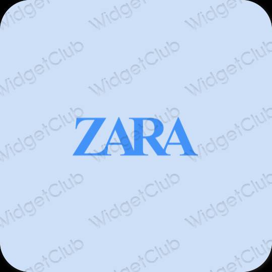 Estetisk pastellblå ZARA app ikoner