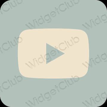 Estetic verde Youtube pictogramele aplicației