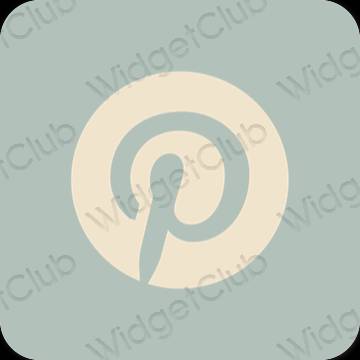 אֶסתֵטִי ירוק Pinterest סמלי אפליקציה