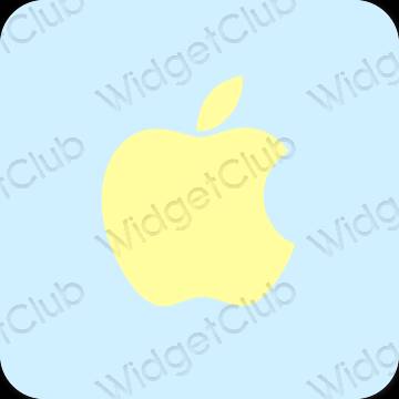 Estético azul pastel Apple Store iconos de aplicaciones