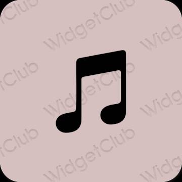 Æstetisk lyserød Music app ikoner