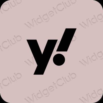 אֶסתֵטִי ורוד פסטל Yahoo! סמלי אפליקציה