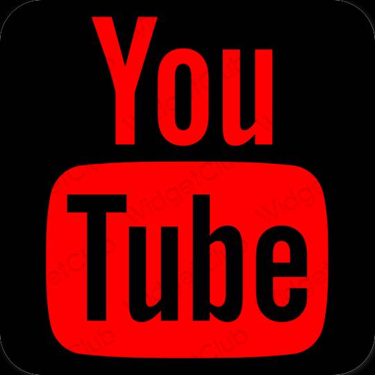 Esthetische Youtube app-pictogrammen