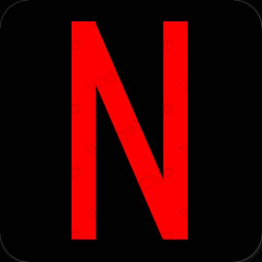 Estética Netflix iconos de aplicaciones