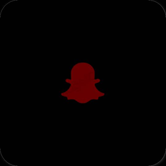 Estetico Nero snapchat icone dell'app