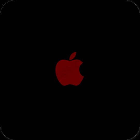 Ესთეტიური შავი Apple Store აპლიკაციის ხატები