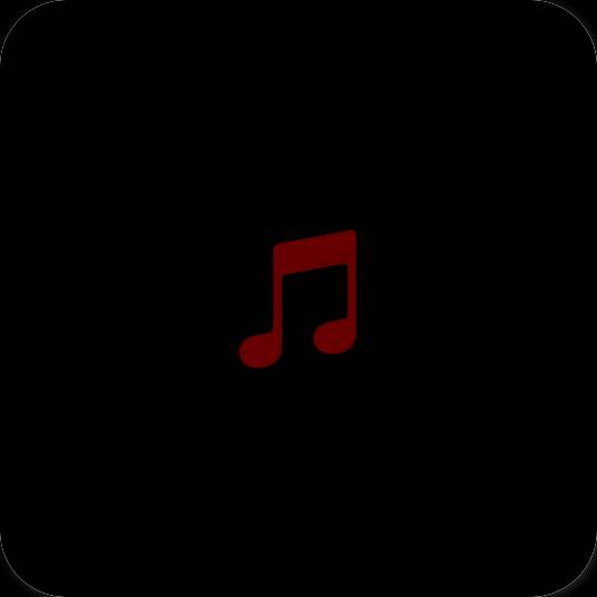 Estetsko Črna Music ikone aplikacij