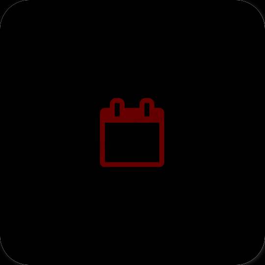 Ästhetisch Schwarz Calendar App-Symbole
