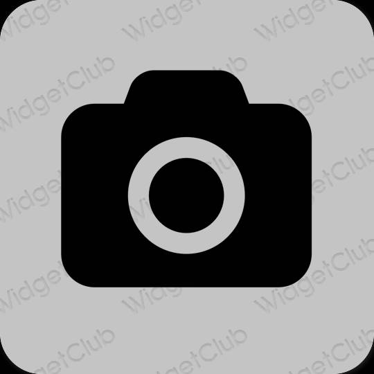 Естетски сива Camera иконе апликација