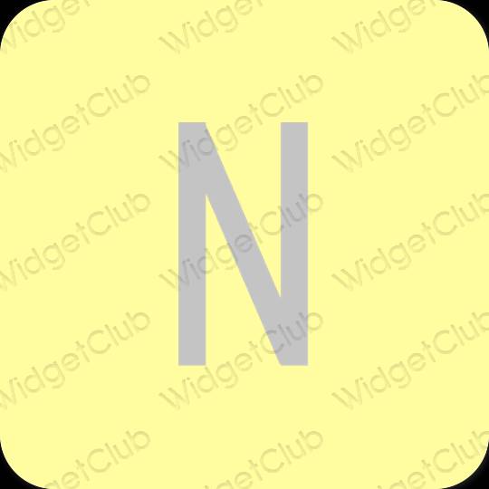 Stijlvol geel Netflix app-pictogrammen
