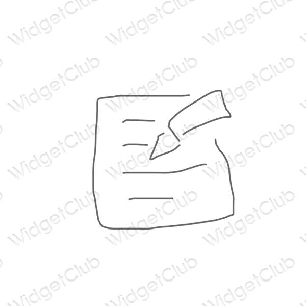 Esteetilised Notes rakenduste ikoonid