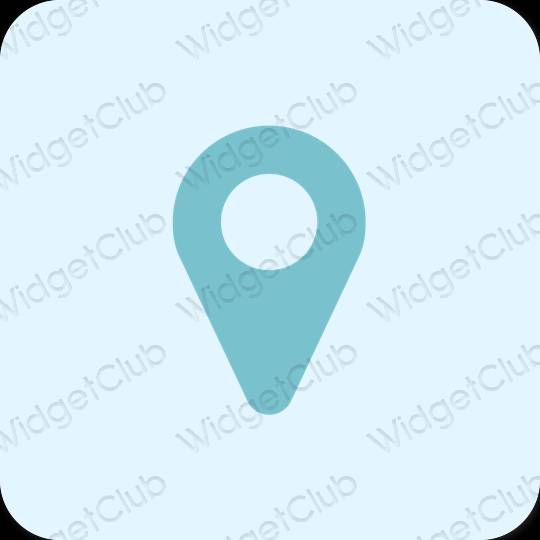 Estetický nachový Google Map ikony aplikací