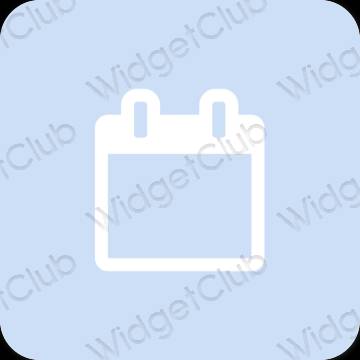 Estetyka pastelowy niebieski Notes ikony aplikacji
