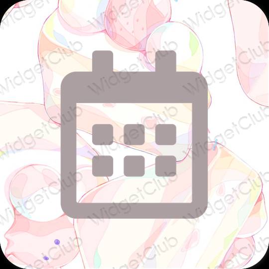 Estética Calendar iconos de aplicaciones