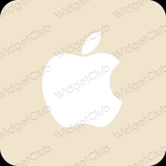 Stijlvol beige Apple Store app-pictogrammen