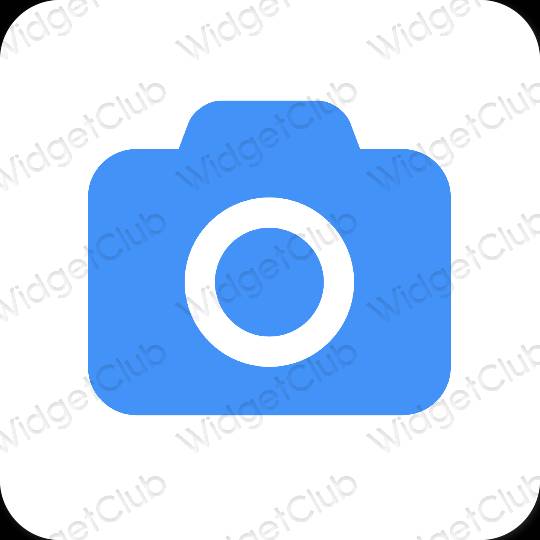 Estetisk blå Camera app ikoner