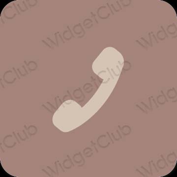 Estetico Marrone Phone icone dell'app