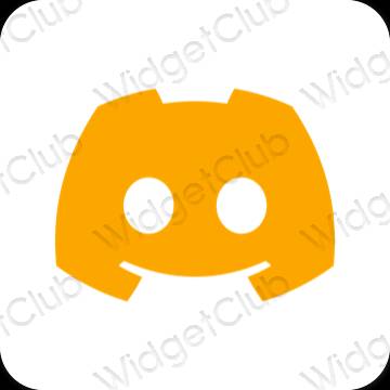 Aesthetic orange discord app icons