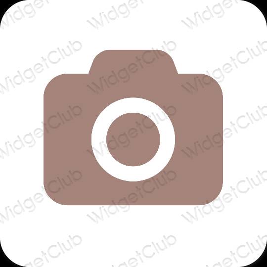 Stijlvol bruin Camera app-pictogrammen