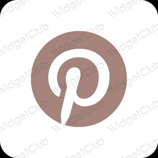 Esthetische Pinterest app-pictogrammen