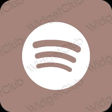 Estetic maro Spotify pictogramele aplicației
