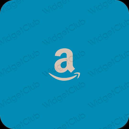 Αισθητικός μπλε νέον Amazon εικονίδια εφαρμογών