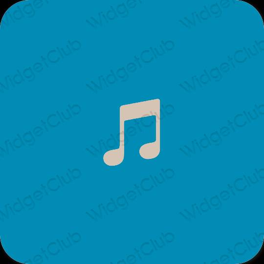 Estetik mavi Apple Music proqram nişanları