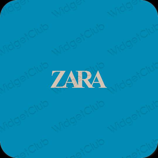 Aesthetic blue ZARA app icons