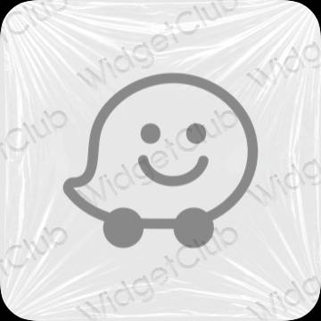 ესთეტიკური Waze აპლიკაციის ხატები