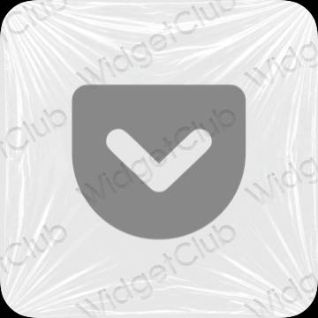 ესთეტიკური Pocket აპლიკაციის ხატები
