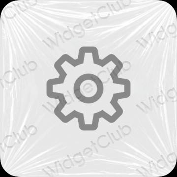 ესთეტიკური Settings აპლიკაციის ხატები