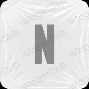 ესთეტიკური Netflix აპლიკაციის ხატები