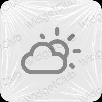 ესთეტიკური Weather აპლიკაციის ხატები
