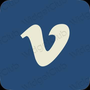 សោភ័ណ ពណ៌ស្វាយ Vimeo រូបតំណាងកម្មវិធី