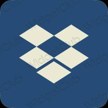 ესთეტიკური Dropbox აპლიკაციის ხატები
