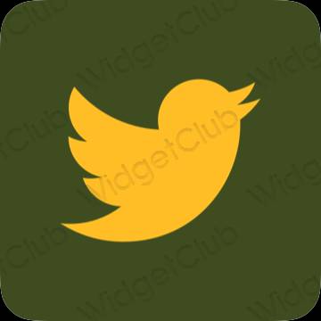 Estetinės Twitter programų piktogramos