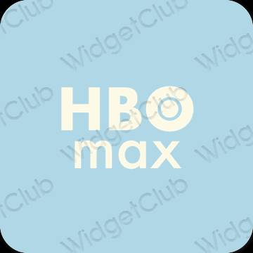 Estetski pastelno plava HBO MAX ikone aplikacija