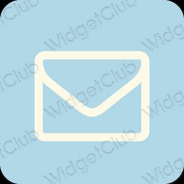 Stijlvol pastelblauw Mail app-pictogrammen