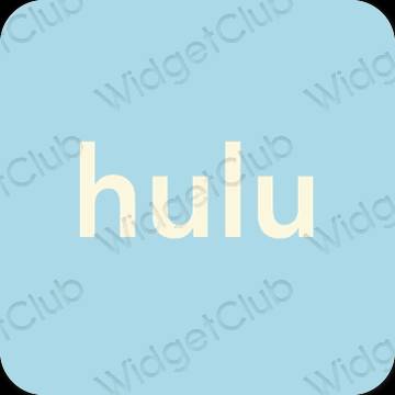 Ästhetisch pastellblau hulu App-Symbole