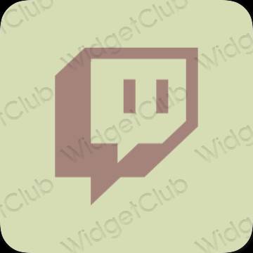 រូបតំណាងកម្មវិធី Twitch សោភ័ណភាព