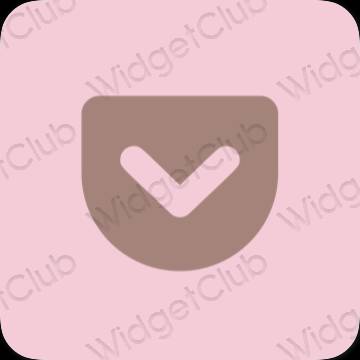 Icônes d'application Pocket esthétiques