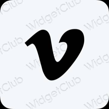ესთეტიკური Vimeo აპლიკაციის ხატები