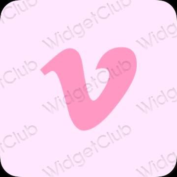 Aesthetic purple Vimeo app icons