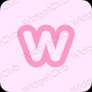 Aesthetic purple Weebly app icons