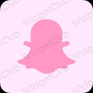 Aesthetic purple snapchat app icons