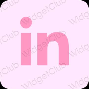 Aesthetic purple Linkedin app icons