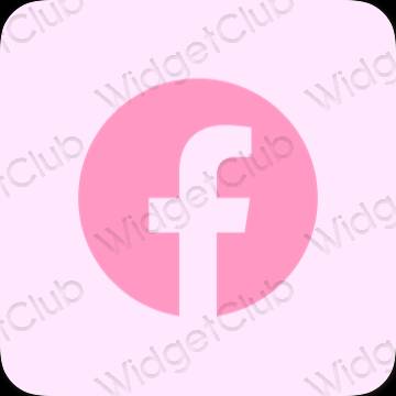 Aesthetic purple Facebook app icons